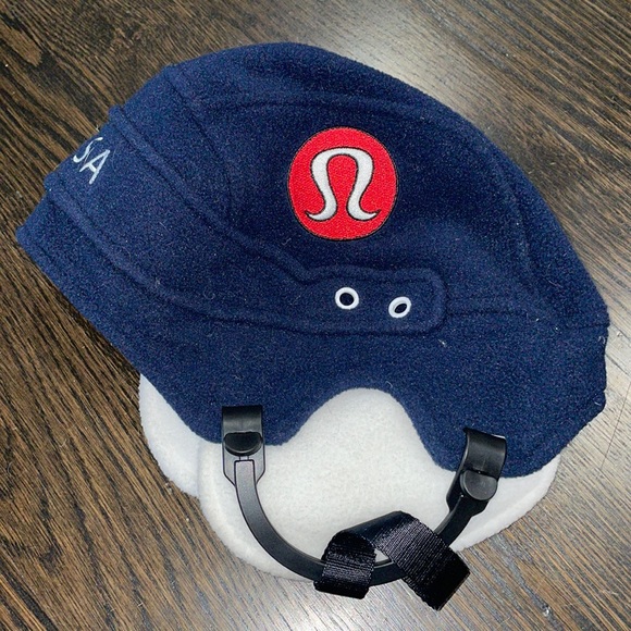LULULEMON x USA Navy Hockey Fleece Helmet Hat Cap OS Unisex Toque Beanie - Picture 1 of 6